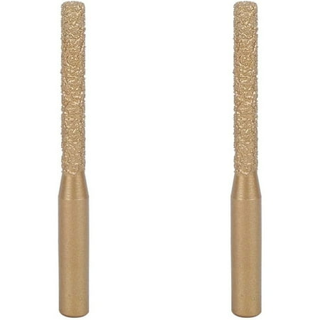 

2Pcs 6.35 x 5 x 65mm Diamond Bits Brazed Diamond Straight Router Bit Cutting of Stone Quartz Stone Trimming Machine