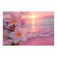 thumbnail image 5 of Pink Plumeria Blush Sunset Pink Sand Beach Framed Canvas Art Prints for Office Bedroom Apartment Decor, Ready to Hang12"L x 8"W, 5 of 10