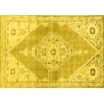 thumbnail image 1 of Ahgly Company Machine Washable Indoor Rectangle Abstract Yellow Contemporary Area Rugs, 8' x 10', 1 of 4