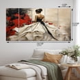 thumbnail image 4 of Designart "Fashion Red Dress gracefulness Unveiled V" Fashion Wall Art Prints Set, 4 of 5