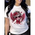 thumbnail image 1 of T-Shirt Graphique de la Saint-Valentin 1 Pce T-Shirt Graphique de la Saint-Valentin pour Femmes, Col Rond Décontracté Manches Courtes, Tissu Tricoté, Longueur Régulière - Parfait pour Printemps/été/automne, 1 of 8
