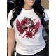thumbnail image 1 of Valentine'S Day Graphic T-Shirt 1pc Valentine'S Day Graphic T-Shirt for Women, Casual Round Neck Short Sleeve Top, Knit Fabric, Regular Length - Perfect for Spring/Summer/Autumn, 1 of 5