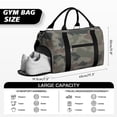 thumbnail image 5 of Camo Mens Gym Tote Duffle Bag with Wet Pocket & Shoe Compartment, Travel Duffel Bag Overnight Weekender Hospital Tote Girls Workout Carry on Bag with Luggage Sleeve, 5 of 6
