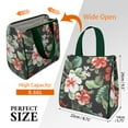 thumbnail image 3 of Pioneer Flower Floral Print Pattern Insulated Lunch Bag for Women & Adults,Large Portable Soft Cooler Lunch Bag,Thermal Food Storage Tote with Pearl Cotton,8.66L,8.75x5.75x9.5 Inch, 3 of 6