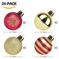 thumbnail image 2 of 24 Bolas De Navidad De 6 Cm/2,4 Pulgadas, Bolas De Navidad Rojas Y Doradas, Adornos Colgantes Para Árbol De Navidad, Guirnalda De Guirnalda, Fiesta De Año Nuevo, 2 of 5