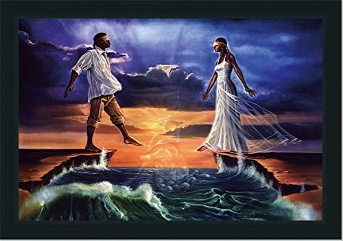 Step Out On FaithFramed Religious Black Art28L X 40W" Inches 
