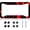 Black and Red, variant on Cute Little Dancing Ghosts Design License Plate Frame, Car Tag Holder, Aluminum Metal, 12 x 6 Inch, Fits Standard US Plates, Rust-Proof, Waterproof
