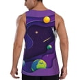 thumbnail image 3 of Easygdp Astronaut Men's Tank Top, Sleeveless Muscle T Shirts, Breathable, Quick-Dry, Loose for Gym, Running, Fitness - Small, 3 of 9