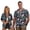 A-Hawaii Hibiscus, variant on Hibiscus Pineapple Couples Matching Outfits Men's Short Sleeve Shirt Soft Workwear Summer Hawaiian Blouse Tops and Women's Button Up Shirt Collared Tropical Tops