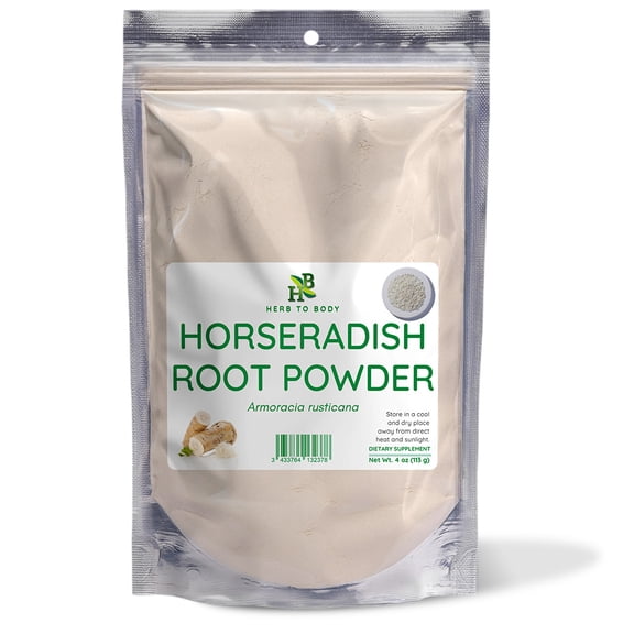 Herb To Body Horseradish Root Powder | Cochlearia Amoracia | Wildcrafted | 4oz