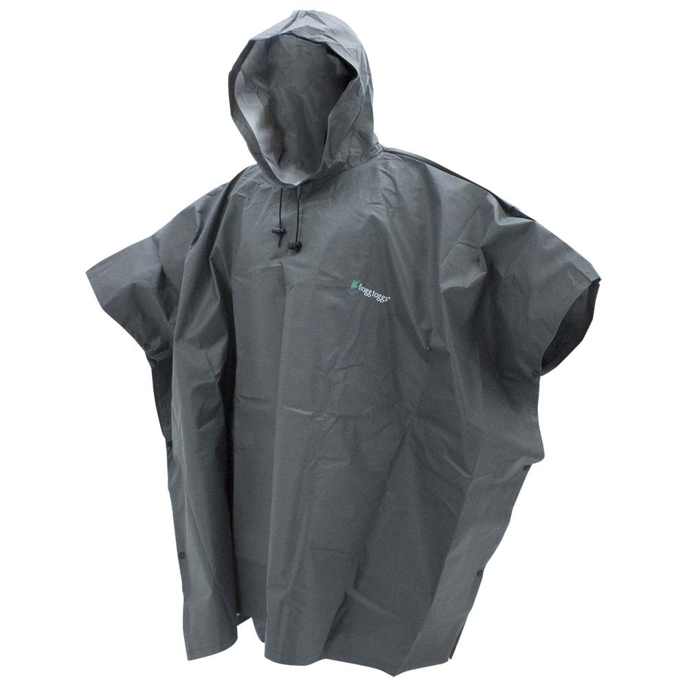 Frogg Toggs Ultra-Lite2 Waterproof Breathable Poncho, Carbon Black, One Size - Walmart.com 