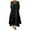 Black, variant on asdoklhq Maternity Dress,Women's Fashion Plus Size Round-Neck Solid Long Dress Helf Sleeve Buttons Dress