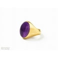 thumbnail image 3 of Natural Amethyst Ring Amethyst Gold Plated Ring Men's Ring Personalized Gift 925 Sterling Silver Gift For Men Statement Ring Gift For Her, 3 of 3