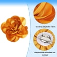 thumbnail image 3 of Uxcell 1 pieza Pin de broche de flor 4.72 pulgadas Tela de satén Rosa Perla Camelia Pins Dorado Grande, 3 of 6