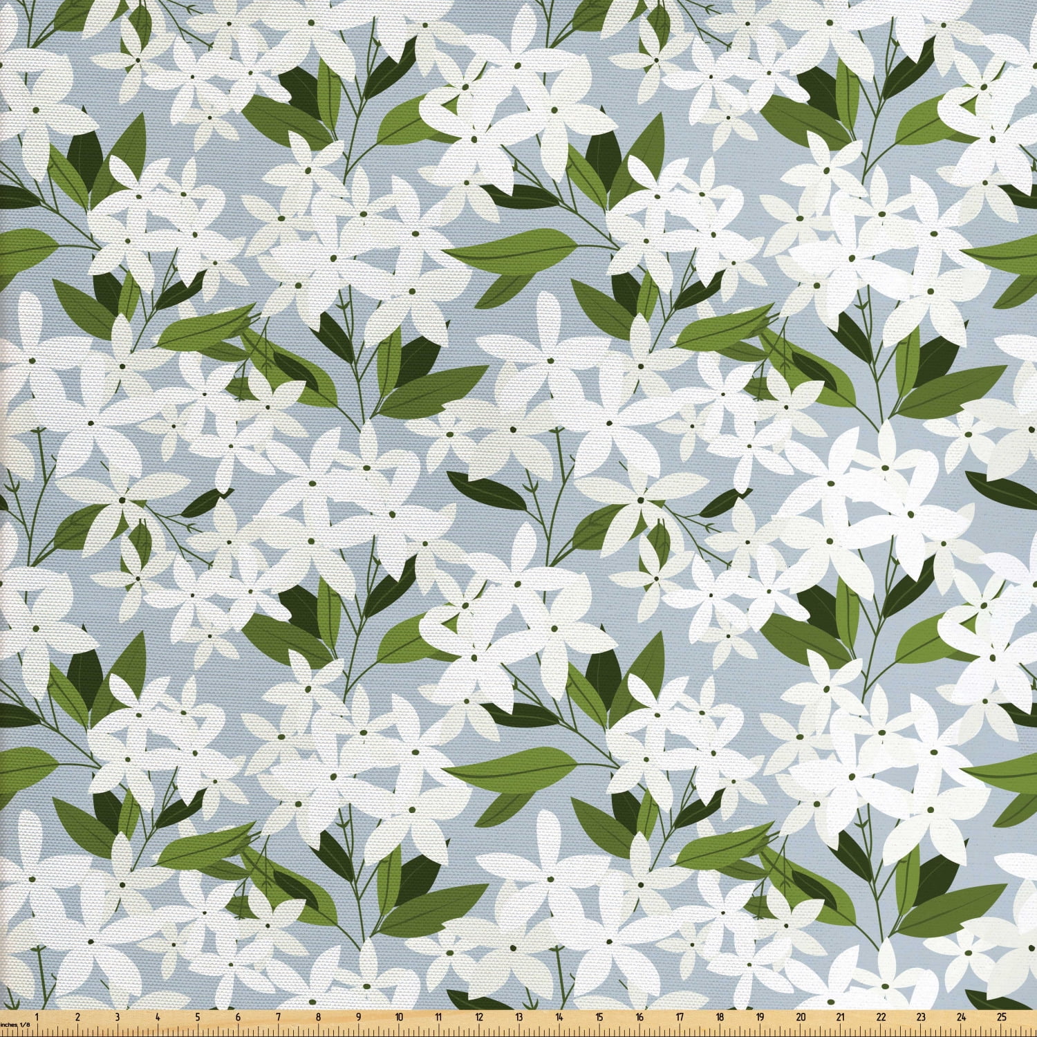 Jasmine Fabric by The Yard, Garden Art Pattern with Flowers Pastel