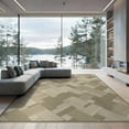 thumbnail image 2 of ODIKA Herringbone Diagonal Border Interlocking Grid Contemporary Door Non-Slip Chair-Friendly Floor for Dining Room, Under Table, Office, 2 of 7