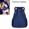 thumbnail image 4 of Khaki-14.1-15.4 inches Mochila con cordón Bolsa de gimnasio Sackpack String Sack Pack Bolsas Negro, 4 of 5