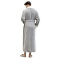 thumbnail image 6 of Fymall Women Men Long Bathrobe Flannel Nightgown Warm Home Robe With Pocket, 6 of 7