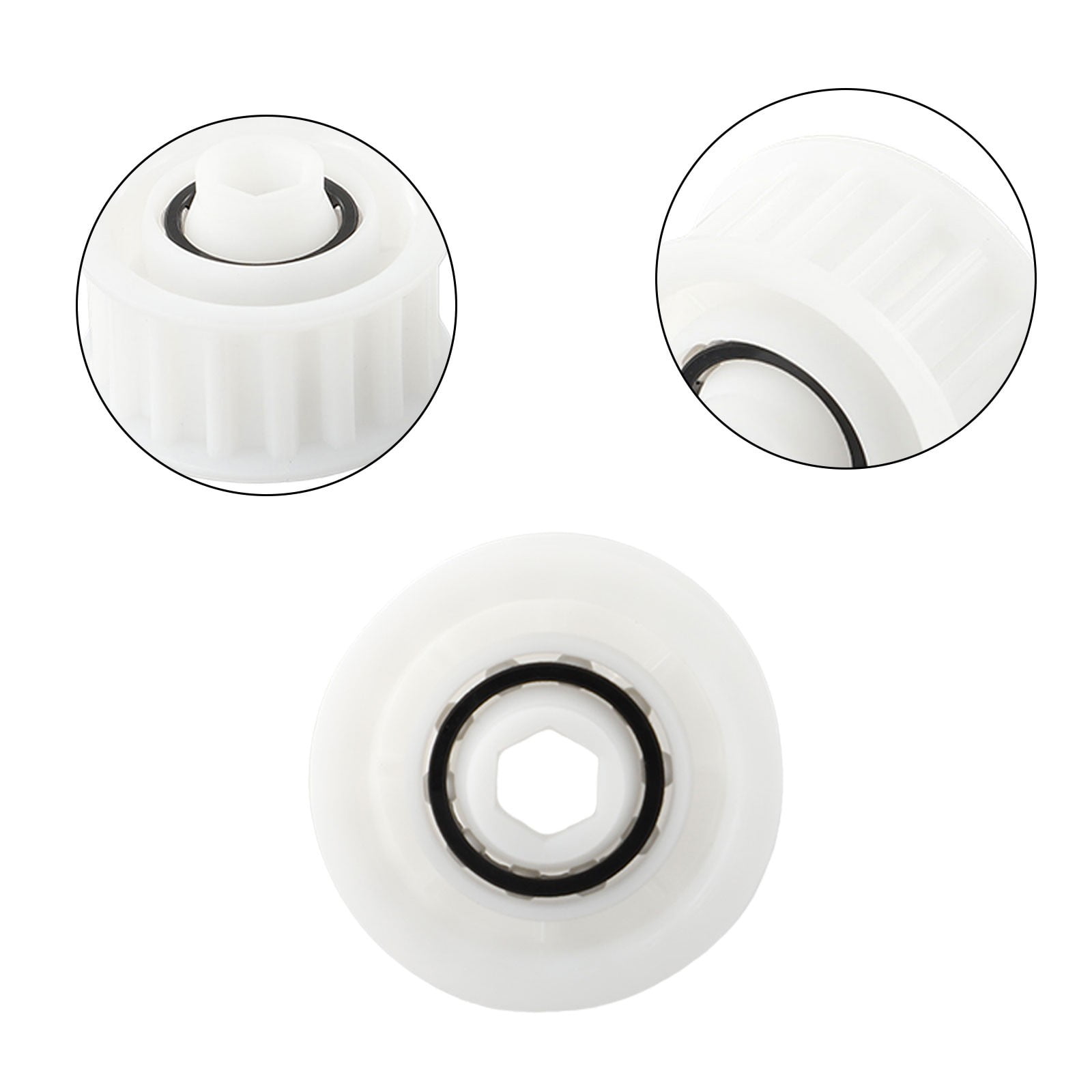 Automatic Robotic Pool Cleaner Replacement Parts, Guide Wheels 4 Pack with 2 Pack Pulley Gears 3884997-R6 for Maytronics Dolphin, Nautilus CC Plus Pool Cleaner M200/M400/M500 &Dx3/Dx4/Dx6