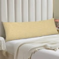 thumbnail image 3 of Striped Body Pillow Cover White and Golden Yellow Stripe Long Pillowcase with Zipper White and Yellow Stripes Printed Pillow Covers Decorative Bedding Pillow Case for Bed,Couch, 20"x54", 3 of 5