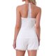 thumbnail image 3 of INSPIRAR CHIC Pijamas de mujer con tirantes, con encaje, escote en V, conjunto de lencería de 2 piezas, top de tanque con pantalones cortos, conjuntos de ropa de estar en casa, L Blanco, 3 of 5