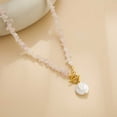 thumbnail image 1 of Pearl Women Necklace Portable Irregular Solid Color Decorative Necklaces Replacing Solid Color Decorative Hanging Necklaces Jewelry Birthday Gift Pink, 1 of 7