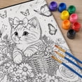 thumbnail image 4 of DIY Coloring Blankets for Adults Kids, 50"×60" Large Washable Reusable Color Blanket with Markers 24pc, Creative Personalized Blanket for Indoor Outdoor Art Painting Activity, 4 of 7