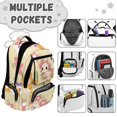 thumbnail image 6 of Aplkyhs Axolotl Flower Adorable Backpack Lightweight Casual School Bookbag for Kids 9-12 Water Resistant with Padded Straps for Daily Use, 6 of 7
