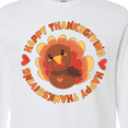 thumbnail image 4 of Inktastic Happy Thanksgiving with Cute Turkey Long Sleeve T-Shirt, 4 of 5
