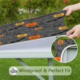 thumbnail image 6 of Vintage Halloween Elements Pattern Square Fitted Tablecloth with Elastic Edge,Square Table Cover,Washable Elastic Table Cover for Home Kitchen Party Decor 36"x36", 6 of 6