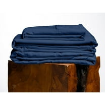 500 Thread Count, 100% Giza Egyptian Cotton Bedding Set, 4-PC Sheets Set, 10 Inch Deep Pocket of Fitted Sheet, Soft Sateen Weave Breathable - Mediterranean Blue, Alaskan King