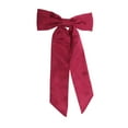 thumbnail image 4 of Unique Bargains 1 Pc Satin Bow Ribbon Duckbill Hair Clips Hairdo Clip Wine Red, 4 of 5