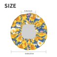 thumbnail image 4 of KLL Vintage White Yellow Sunflower Pattern Shower Cap & Bath Cap for Women,Reversible Oversized Waterproof Shower Caps for all Hair Lengths,Elastic Reusable Bathing Hair Cap, 4 of 6
