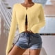 thumbnail image 1 of Puntoco Mujer Moda e Invierno Casual Manga Color Sólido Suéter Tops Blusa Cárdigan Puntoco Puntoco-1, 1 of 9