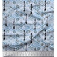 thumbnail image 1 of Soimoi Rayon Fabric Arrow & Ogee Damask Fabric Prints by Yard 56 Inch Wide, 1 of 3