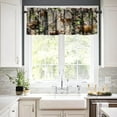 thumbnail image 3 of Rustic Forest Valance Curtain, Camouflage Hunting Tree Camo Deer Elk Bird Bear Windows Curtain Valance for Kitchen Dining Room Bedroom Canteens Home Decor, One Panel 54x18in, 3 of 6