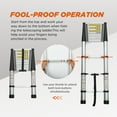 thumbnail image 6 of HYCHIKA Telescoping Ladder 14.5FT, Telescopic Extension Ladder, Aluminum Alloy Folding Ladder Portable Multi-Purpose for Indoor Outdoor Work, Heavy Duty 300 lbs Load, 6 of 6