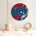 thumbnail image 5 of Picia Astronaut Runs Forward Pattern Bone China Decorative Plate – Wall Decor with Stand and Adhesive, Elegant Ornament for Living Room, Office, or Entryway-6in, 5 of 6