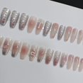 thumbnail image 2 of Silver Snake Print Wearable Nail Burst Glitter Nail Chip, 2 of 2