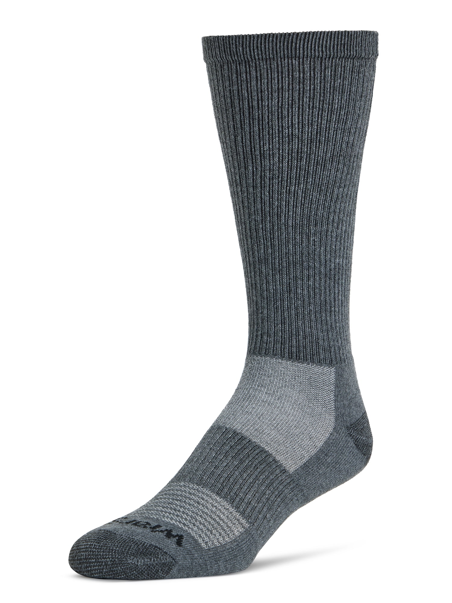 Wrangler Wool Blend Work Socks for Men, Size 6-12, Charcoal, 6 Pairs