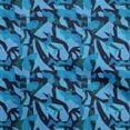 thumbnail image 1 of oneOone Tissu Georgette Viscose Bleu Abstrait pour Robe Tissu Imprimé au Mètre 42 Pouces de Large, 1 of 4