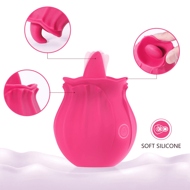 Rose Tongue Vibrator Flapper Adult Women Sex Toy
