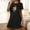 Black, variant on Womens Nightgowns Plus Size Pajamas Dress for Women Short Sleeve Short Pull on Black Nightgowns