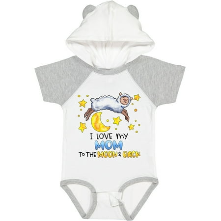 

Inktastic I Love My Mom to the Moon and Back Cute Sheep Gift Baby Boy or Baby Girl Bodysuit