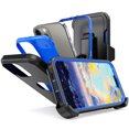 thumbnail image 5 of Xhy iPhone 13 Pro Max Case + Screen Protectors + Camera Lens Protector, Heavy Duty Hard Shockproof Armor Protector Case (Black+Dark Blue), 5 of 7