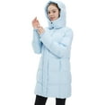 thumbnail image 4 of Wantdo Women's Winter Coat Warm Puffer Jacket Recycled Winter Bubble Jacket with Detachable Hood Light Blue L, 4 of 10