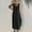Black, variant on Aobny Womens Dresses Casual Linen Black Cotton Tank Midi Sleeveless Crew Neck Work Dresses