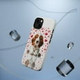 thumbnail image 5 of DistinctInk Tough Case for Apple iPhone 15 PLUS (6.7" Screen), Compatible with MagSafe Charging - Valentine's Day Grand Basset Griffon Vendéen Puppy, 5 of 6