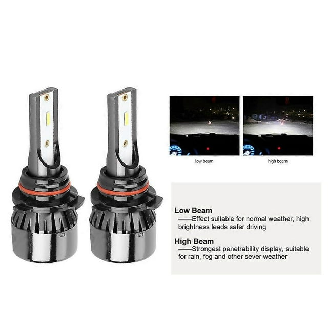 2pcs For H16 880 881 60W 6000K Bright White Mini LED Headlight Auto Lamp Bulbs L8