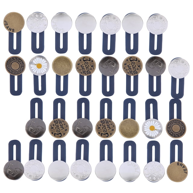 Extensor de cintura para pantalones, 30 piezas, extensor de cintura portátil, extensor de cintura, botón extensor de cintura, confiabilidad excepcional